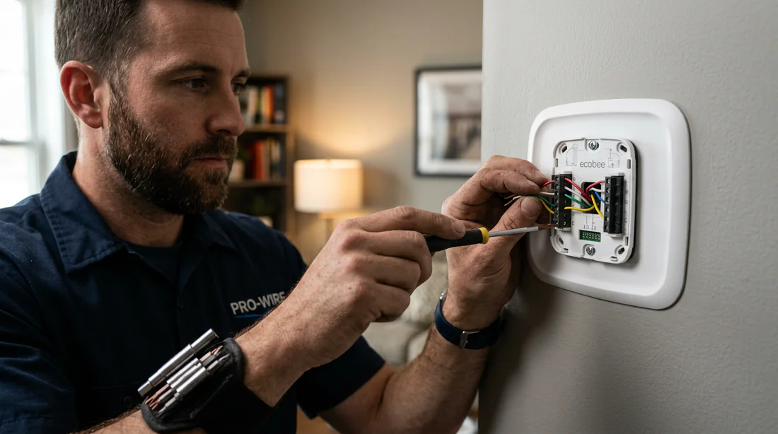 Détail du câblage lors de l'installation d'un programmateur de chauffage